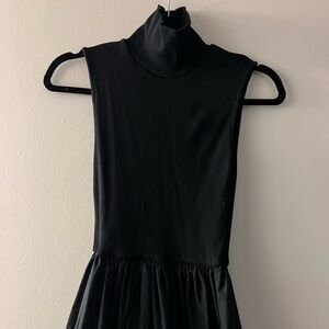 ZARA Sleeveless Black High Neck Midi Dress — Size Small
